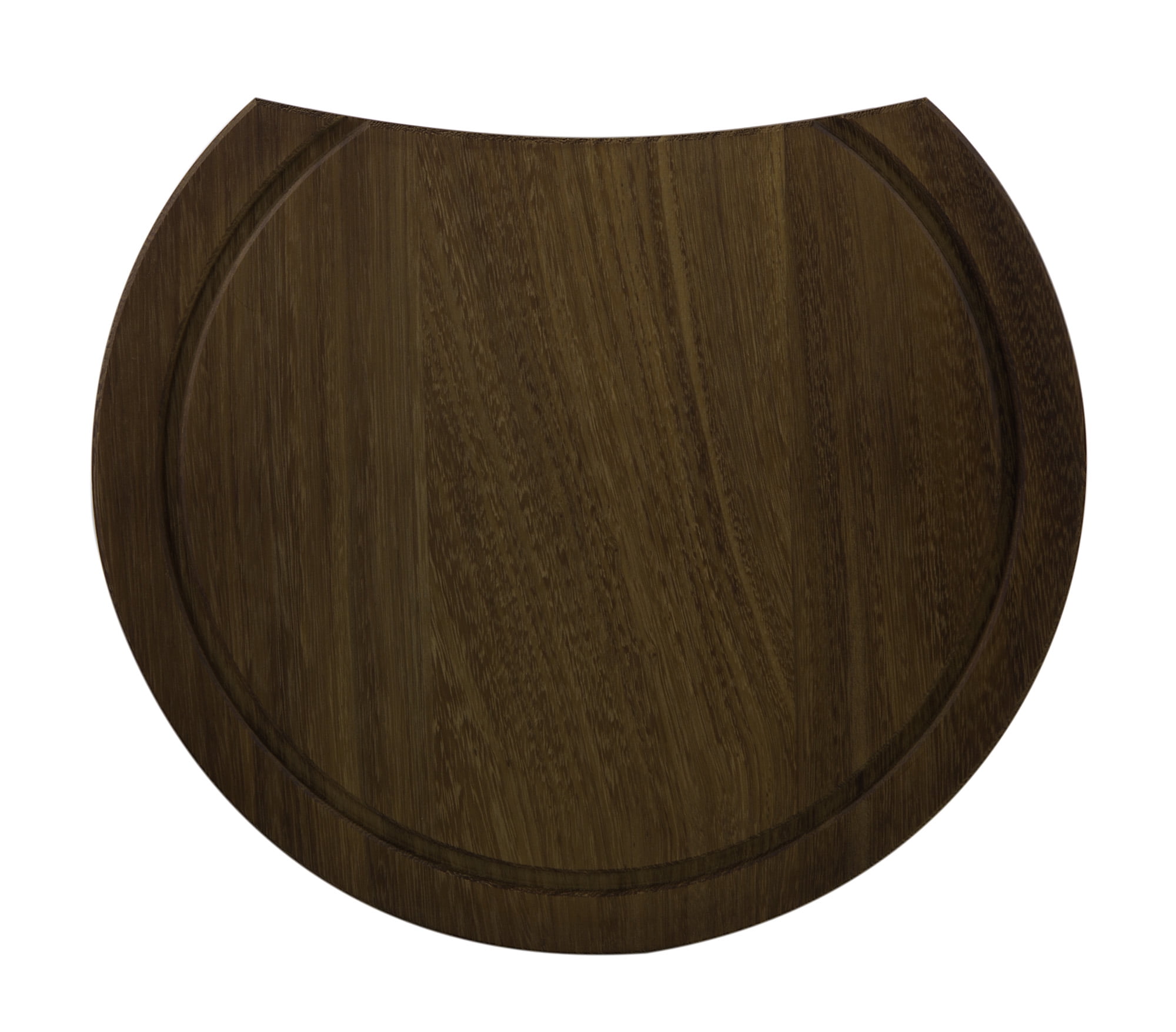 Iroko Dark Grain Round Wood Cutting Board