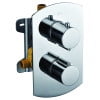 Polished Chrome Wall-Mounted Round Knob Thermostatic Shower Mixer