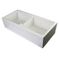 thumbnail image 1 of ALFI brand AB3918DB-B 39" Biscuit Smooth Apron Thick Wall Fireclay Double Bowl Farm Sink, 1 of 7