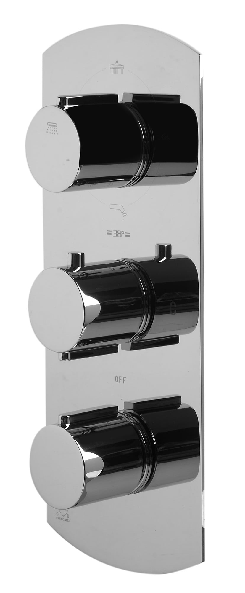 Polished Chrome Wall-Mounted Thermostatic Shower Valve Mixer