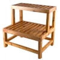 Natural Cedar 2-Step Wooden Lightweight Step Stool