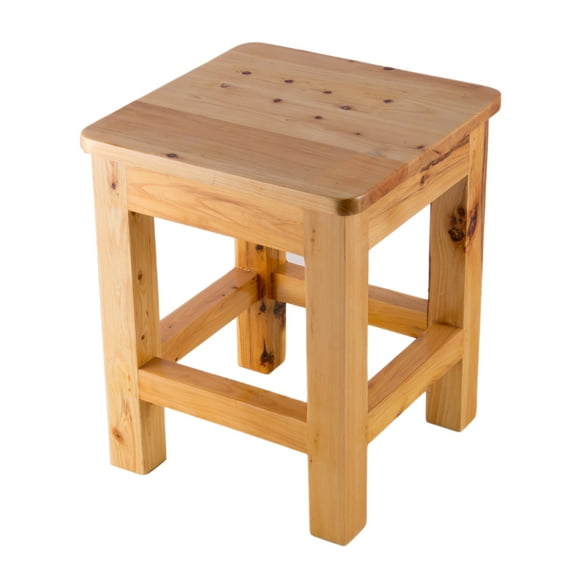 ALFI brand AB4407 10"x10" Square Wooden Bench/Stool Multi-Purpose Accessory