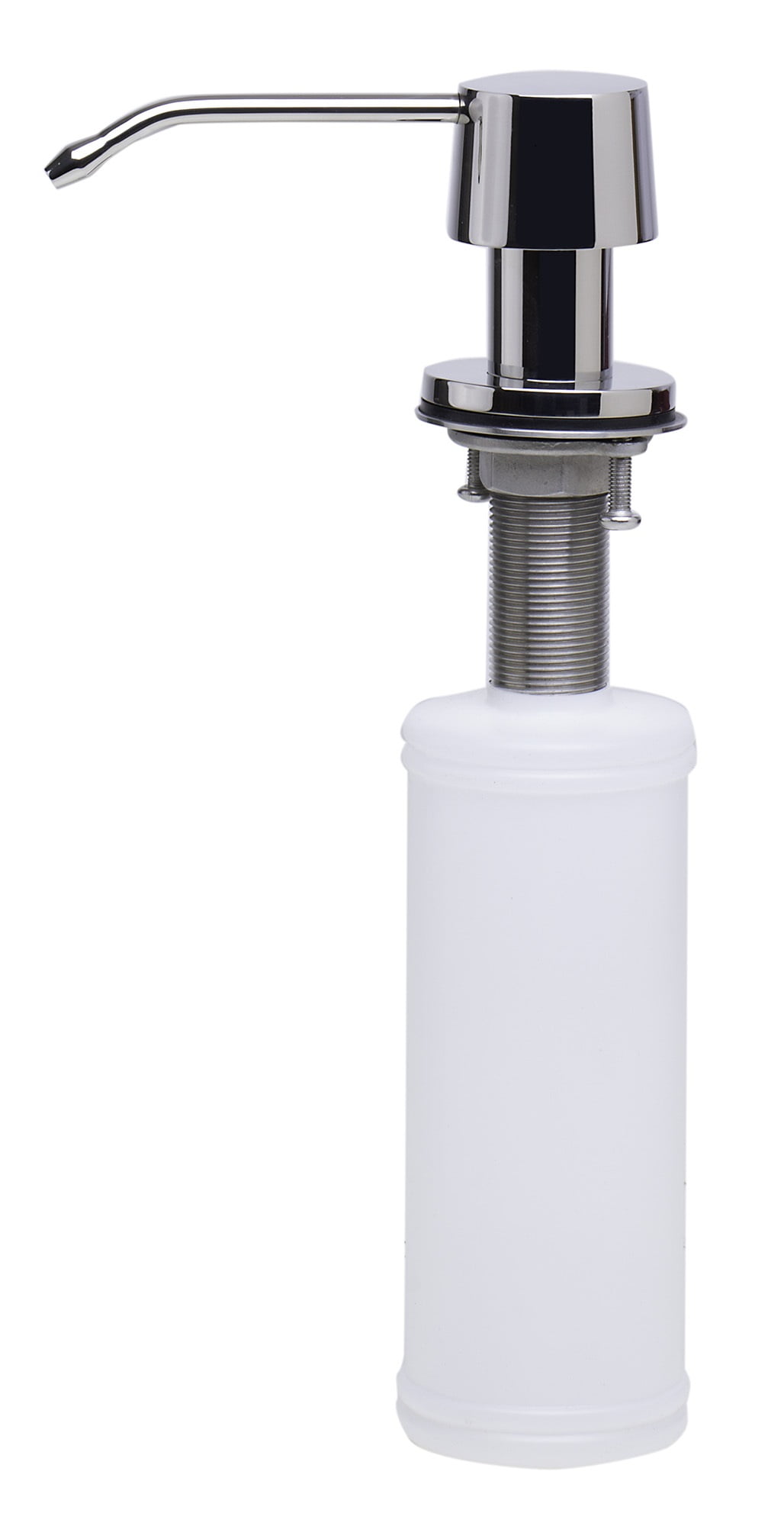 Polished Stainless Steel Modern Soap Dispenser with Refillable Bottle