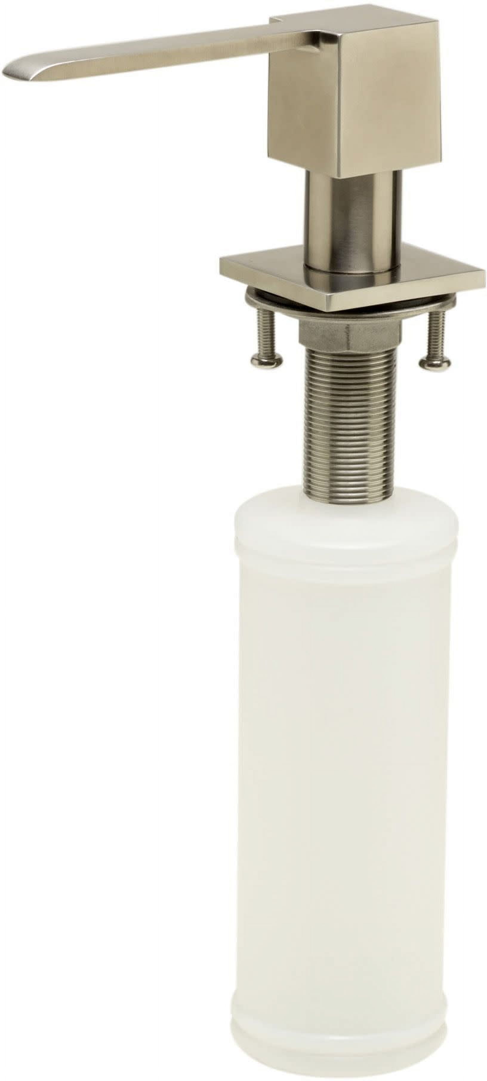 Modern Square Brushed Stainless Steel Soap Dispenser