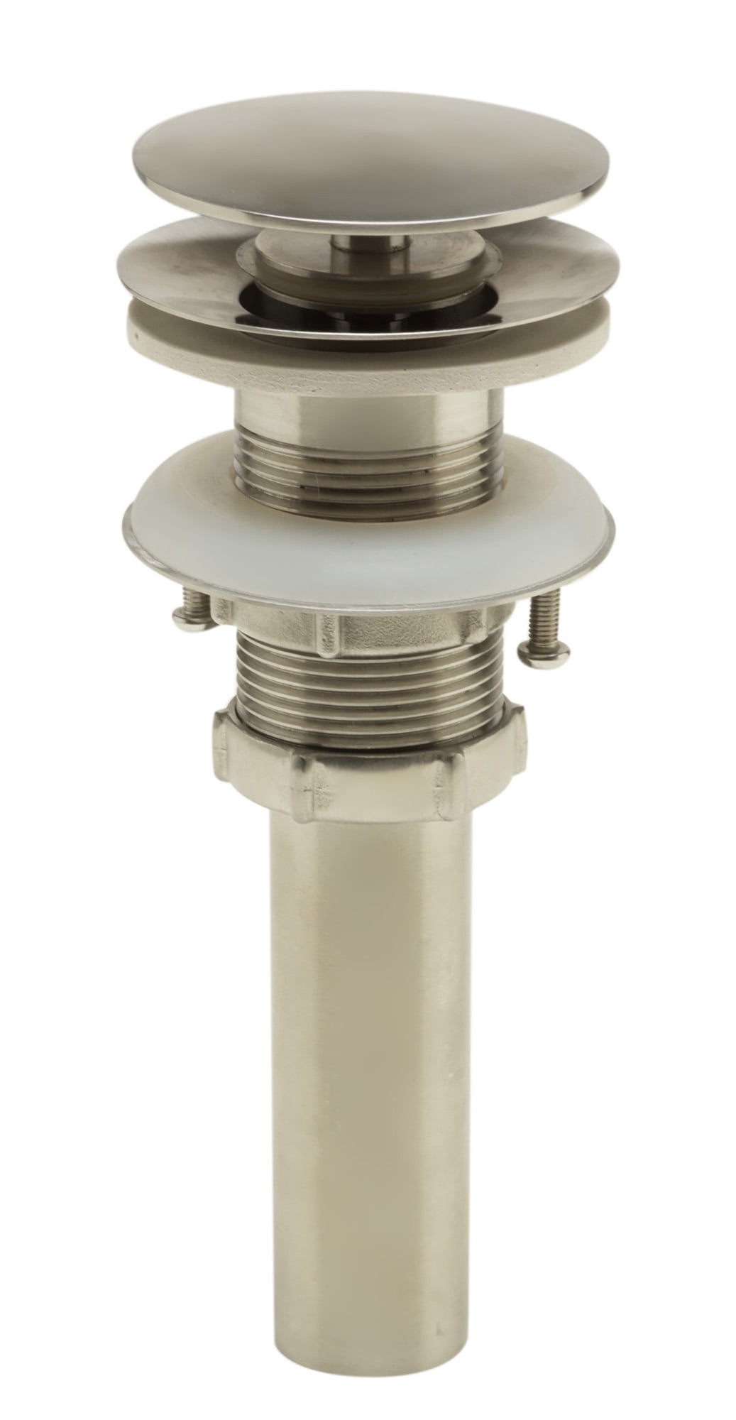 Brushed Stainless Steel Mushroom Pop-Up Bathroom Sink Drain