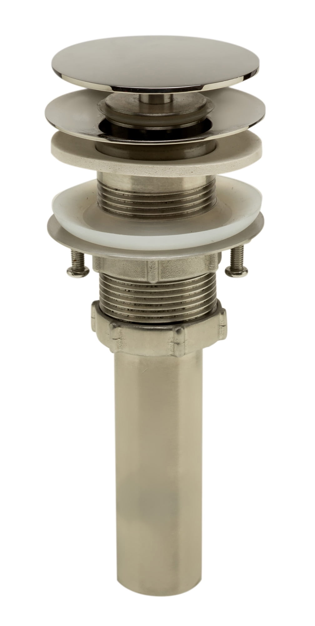 Polished Stainless Steel Mushroom Pop-Up Drain for Sink