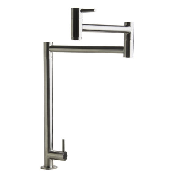 ALFI brand AB5018-BSS Brushed Stainless Steel Retractable Pot Filler Faucet
