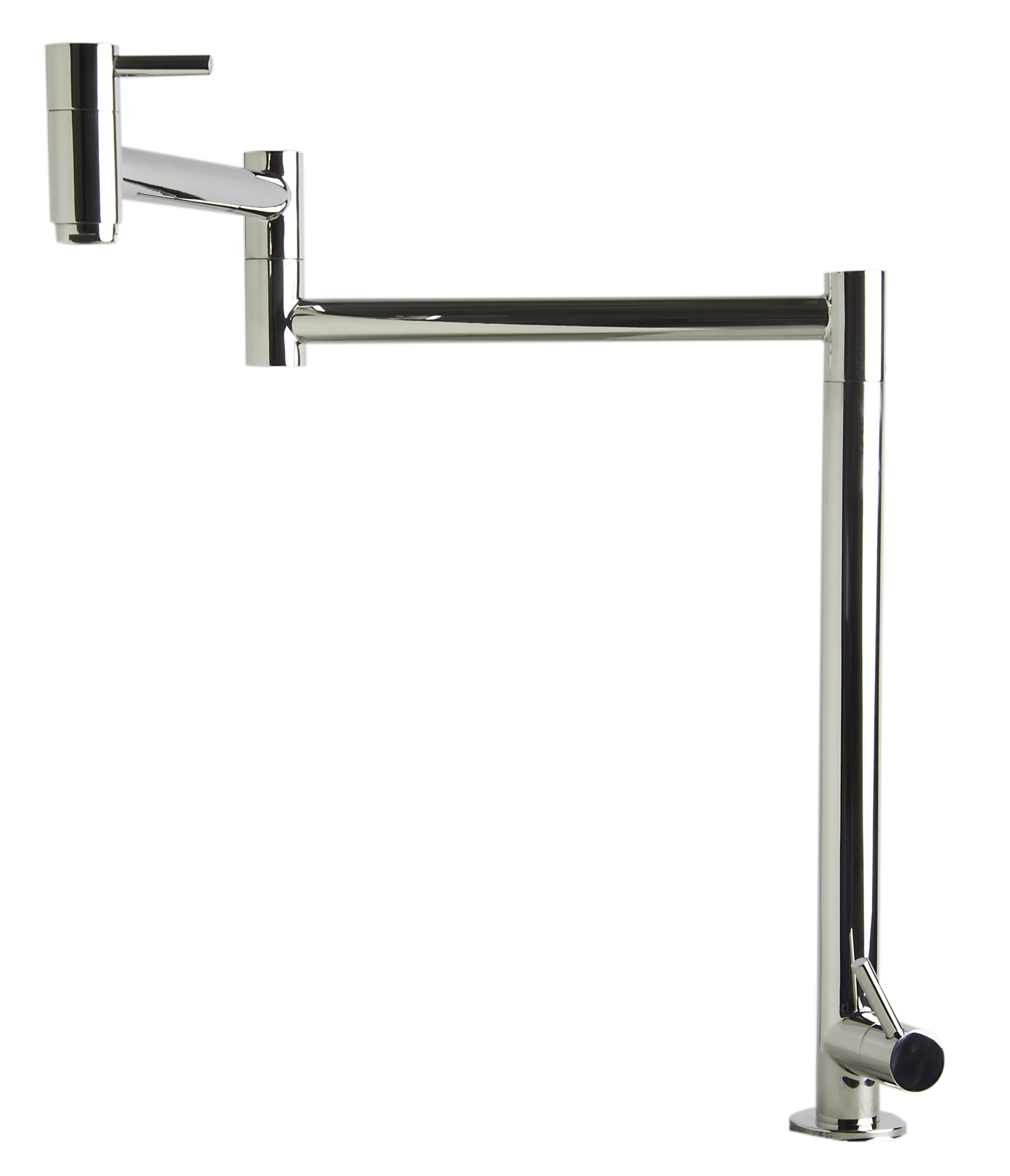 Polished Stainless Steel Retractable Pot Filler Faucet