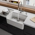 thumbnail image 1 of ALFI brand AB503-W White 23" Smooth Apron Fireclay Single Bowl Farmhouse Kitchen Sink, 1 of 8