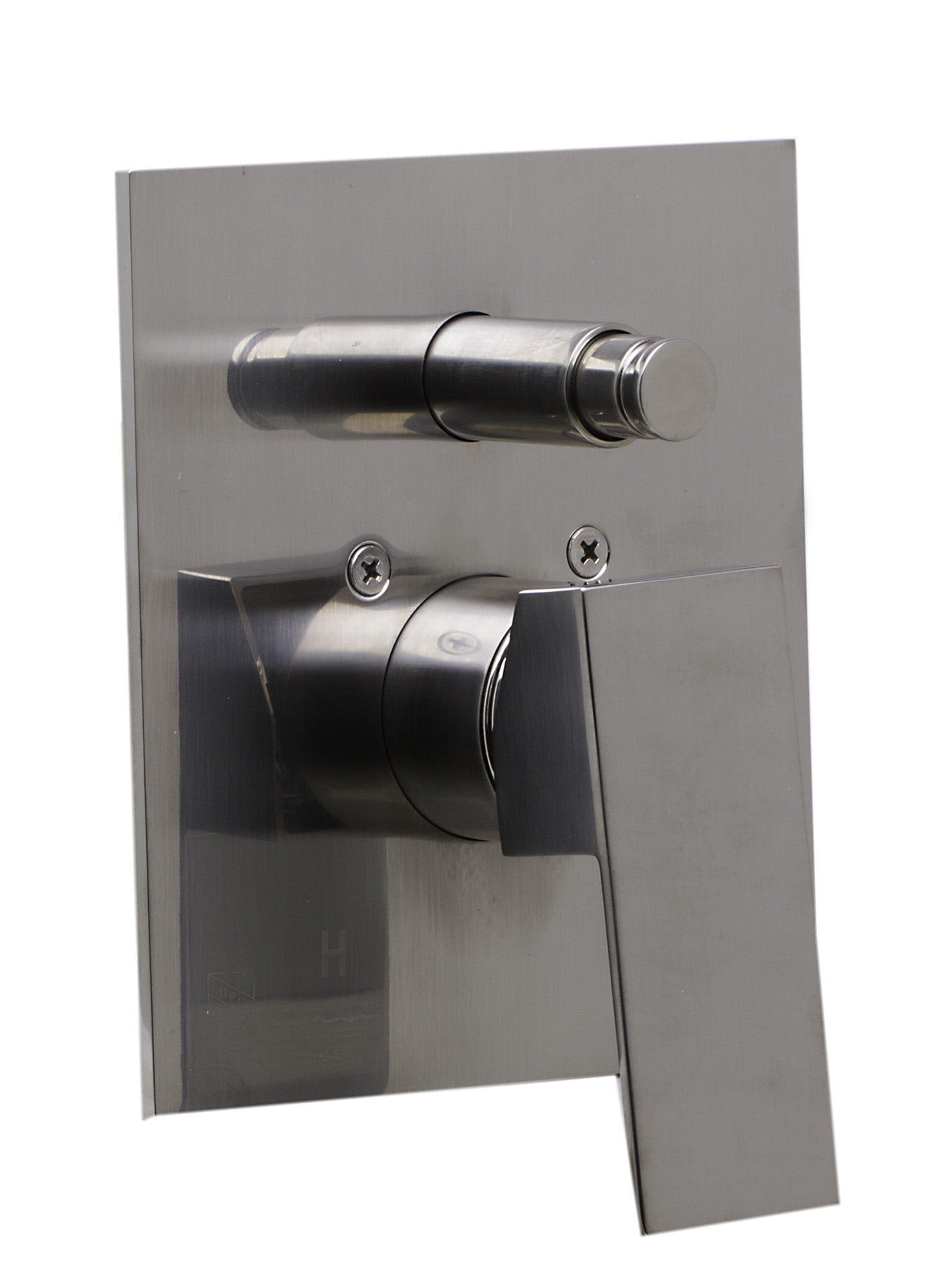 Brushed Nickel Wall-Mounted Shower Valve Mixer with Lever Handle