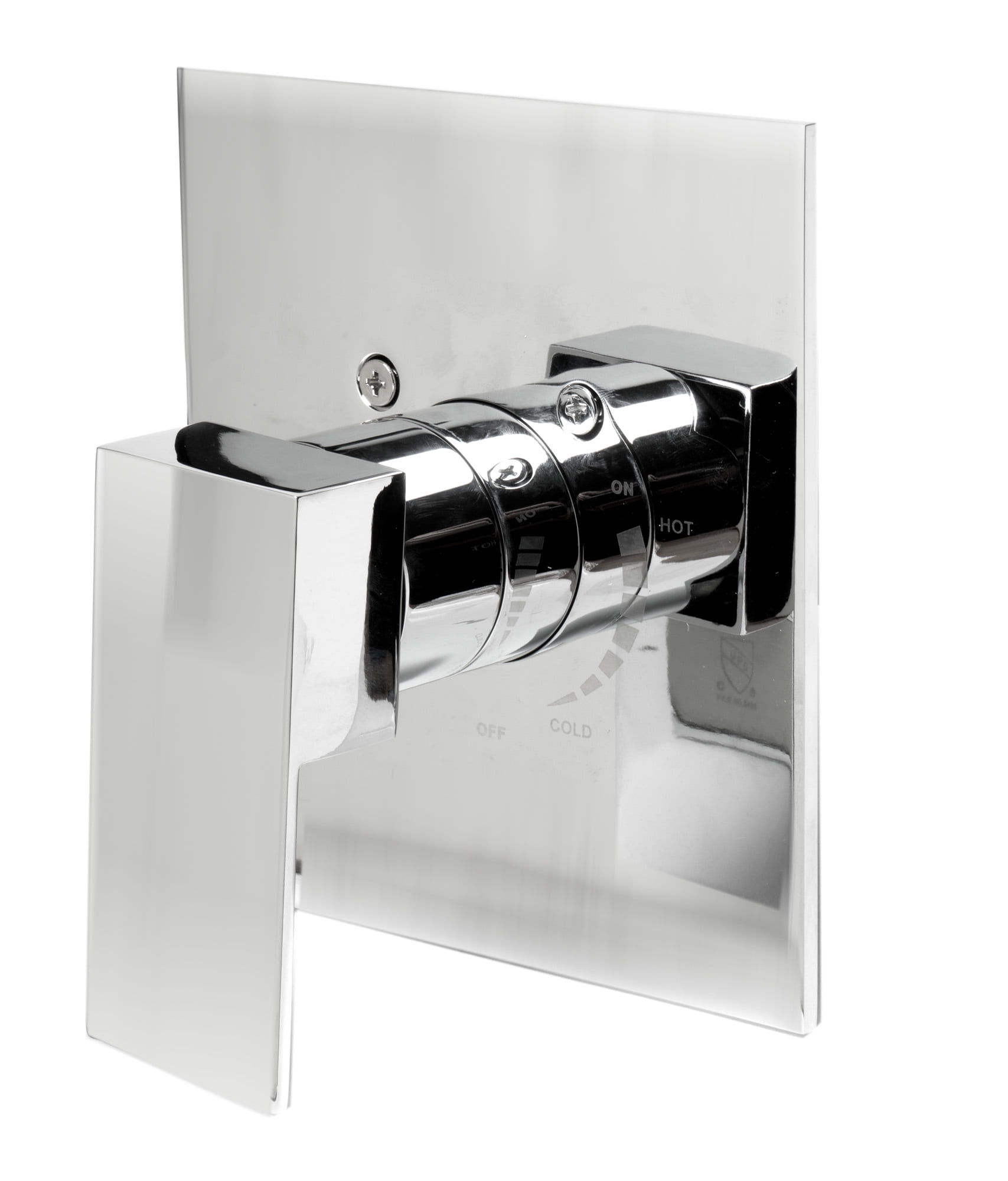 Polished Chrome Modern Square Shower Mixer with Lever