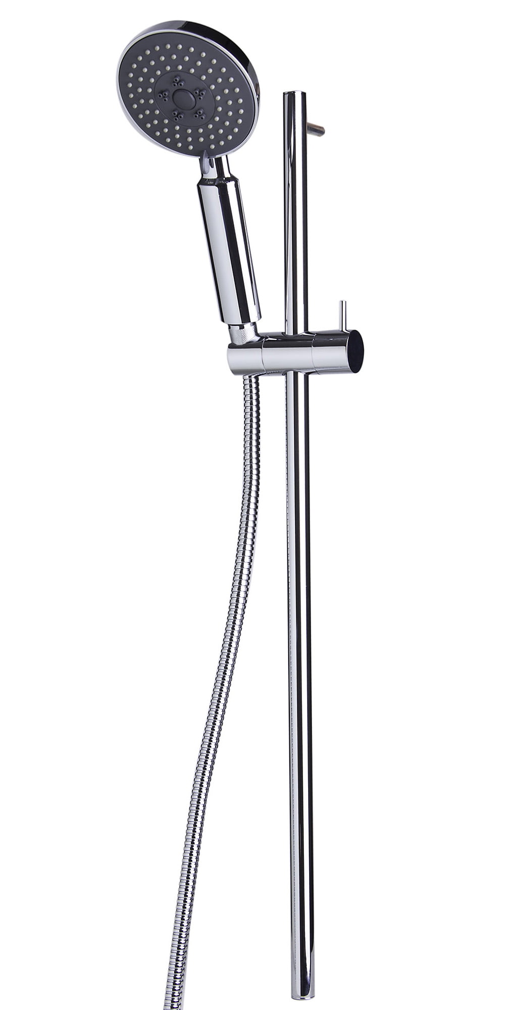 Polished Chrome Adjustable Handheld Shower Head with Sliding Rail