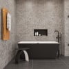 thumbnail image 1 of ALFI brand AB8834 59 inch Black & White Rectangular Acrylic Free Standing Soaking Bathtub, 1 of 10