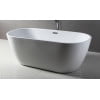 ALFI brand AB8839 67 inch White Oval Acrylic Free Standing Soaking Bathtub