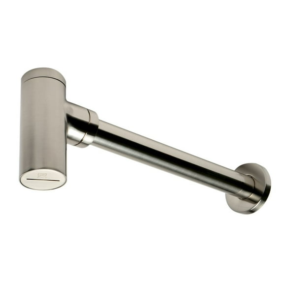 ALFI brand AB9005-BN Brushed Nickel Solid Brass Round Modern Decorative Bottle P-Trap