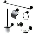 thumbnail image 1 of ALFI brand AB9513-BM Black Matte 6 Piece Bath Accessory Set, 1 of 12