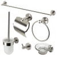Brushed Nickel 6-Piece Metal Bathroom Accessory Set