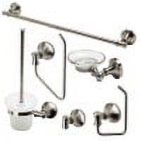 Brushed Nickel 6-Piece Metal Bathroom Accessory Set