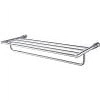 Polished Chrome Wall Mounted Towel Rack with Shelf