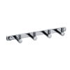 Polished Chrome Wall Mounted 4 Prong Towel Hook