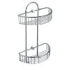 Polished Chrome Wall Mounted Double Basket Shower Caddy