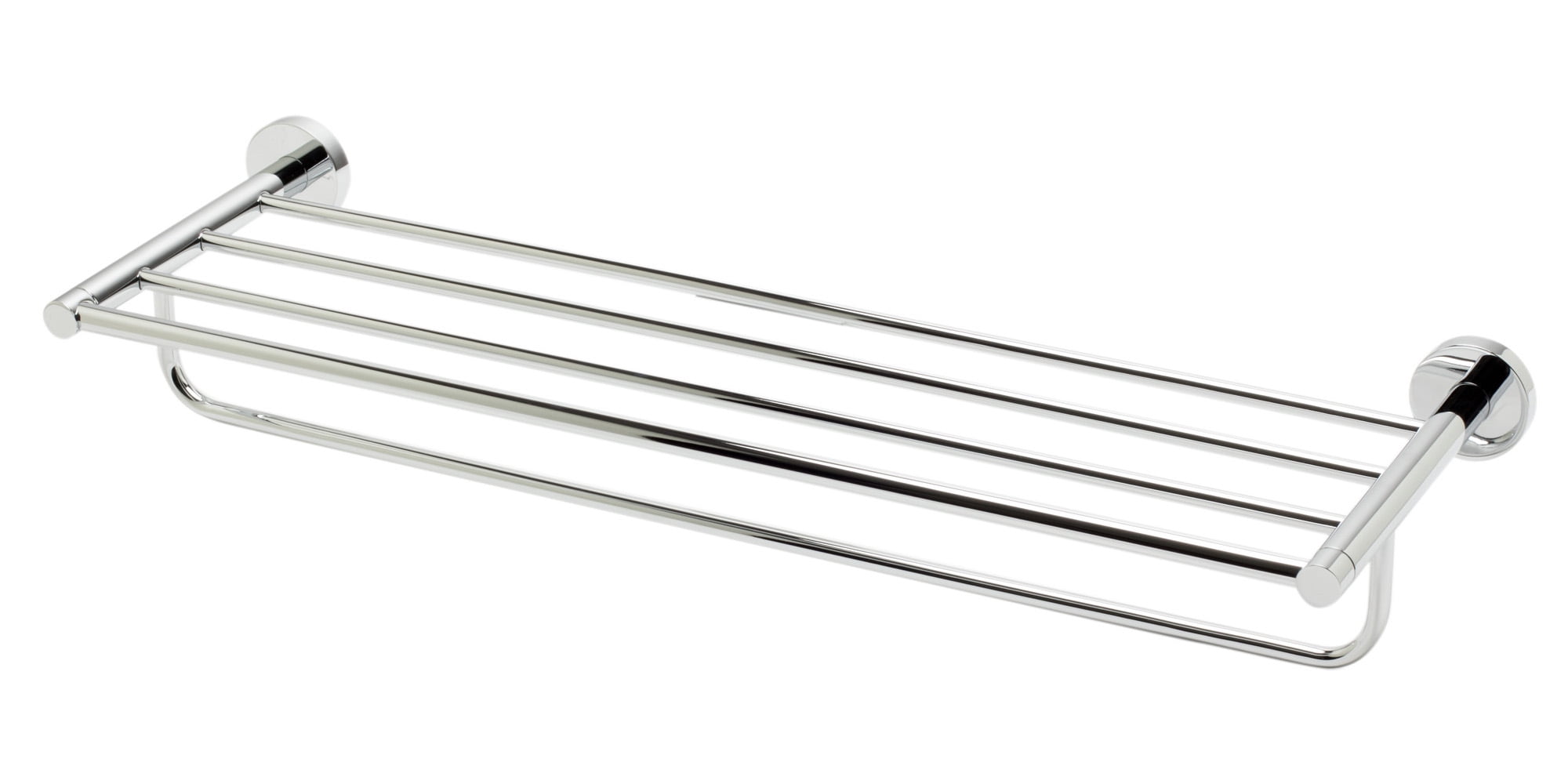 Polished Chrome 26" Wall Mounted Towel Bar and Shelf
