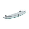 Polished Chrome and Glass Wall Mounted Shower Shelf