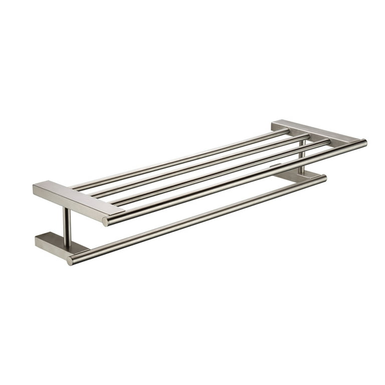 ALFI brand AB9564 BN Brushed Nickel 26 inch Towel Bar Shelf Bathroom Accessory