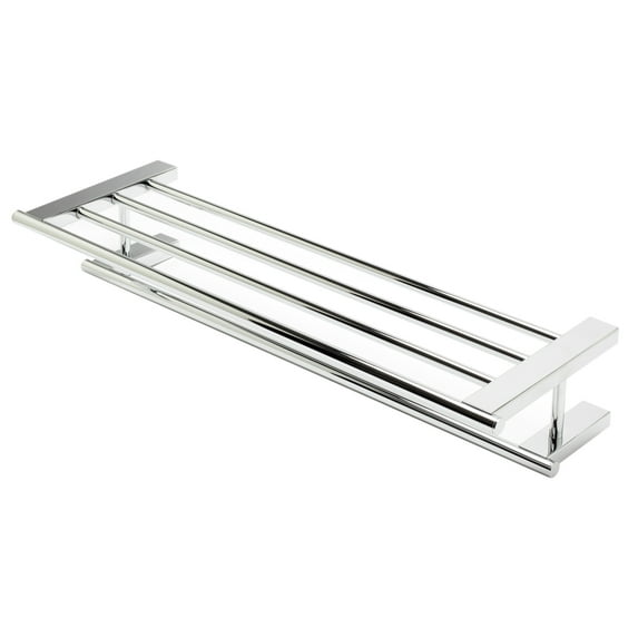 ALFI brand AB9564-PC Polished Chrome 26 inch Towel Bar & Shelf Bathroom Accessory