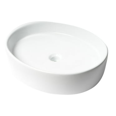 ALFI brand ABC911 White 22" Oval Above Mount Ceramic Sink