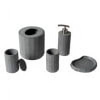 Gray Matte Concrete 5-Piece Bathroom Accessory Set