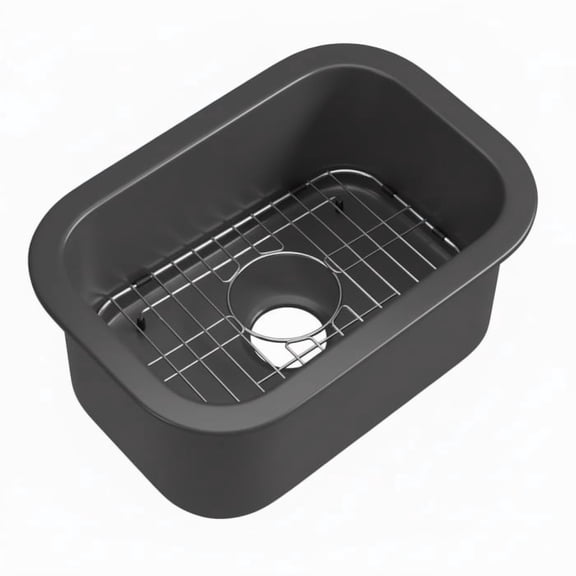 ALFI brand ABF1319UD Small 13"x19" Rectangle Fireclay Undermount or Drop In Prep Sink
