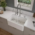 thumbnail image 1 of ALFI brand ABF3018 30" White Thin Wall Single Bowl Smooth Apron Fireclay Kitchen Farm Sink, 1 of 10