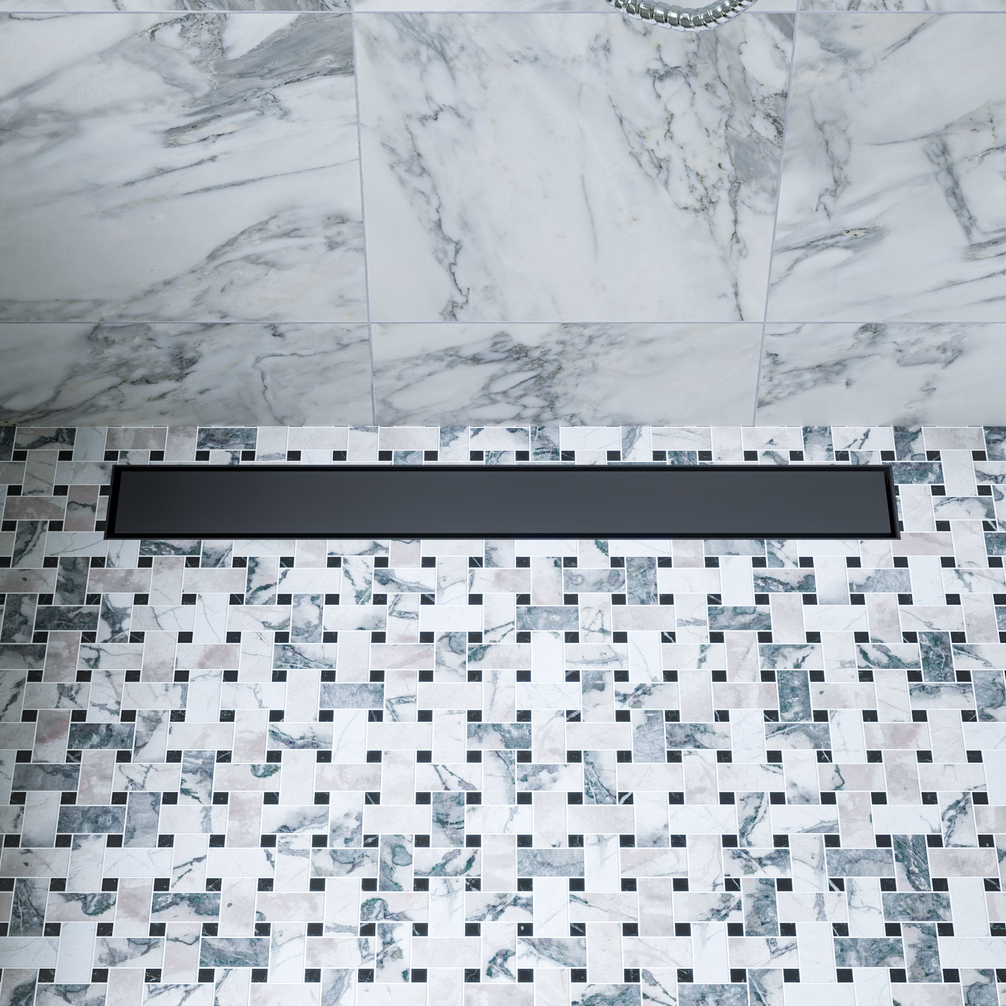 24'' Black Matte Stainless Steel Linear Shower Drain