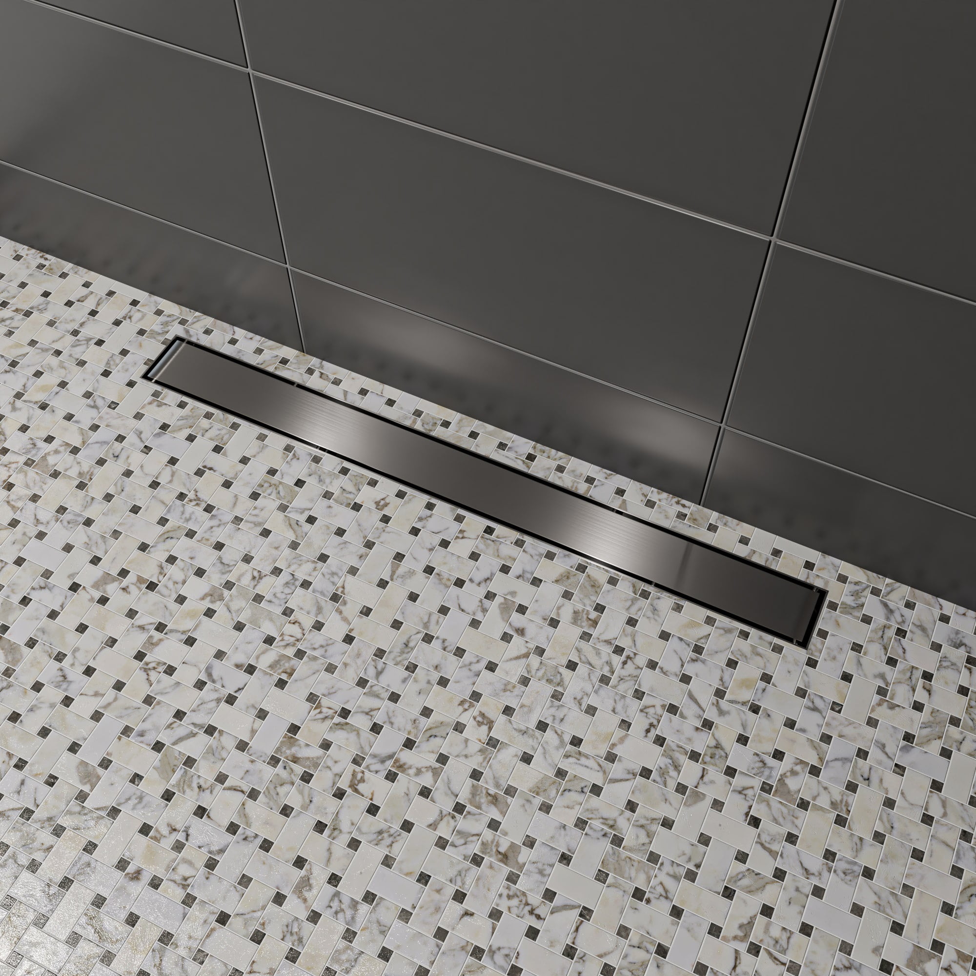 32" Brushed Stainless Steel Linear Shower Drain