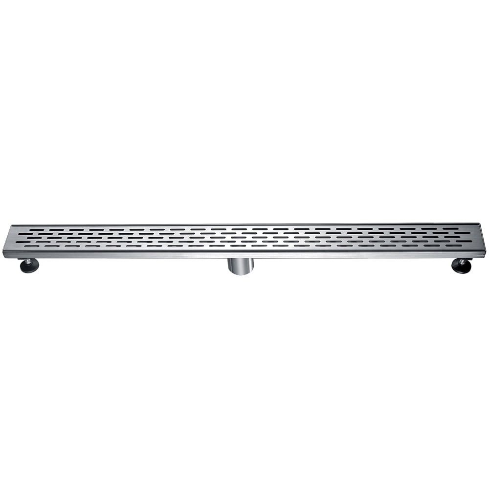 36" Stainless Steel Linear Shower Drain with Groove Holes