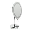 ALFI brand ABM9FLED-PC Polished Chrome Tabletop Round 9" 5x Magnifying Cosmetic Mirror with Light