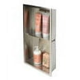 thumbnail image 1 of ALFI brand ABN1224-BSS 12 x 24 Brushed Stainless Steel Vertical Double Shelf Bath Shower Niche, 1 of 12