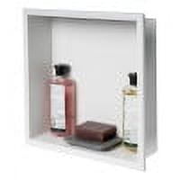 Matte White Stainless Steel 16" Wall Mount Shower Niche
