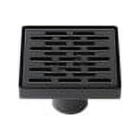5'' Black Matte Stainless Steel Square Shower Drain