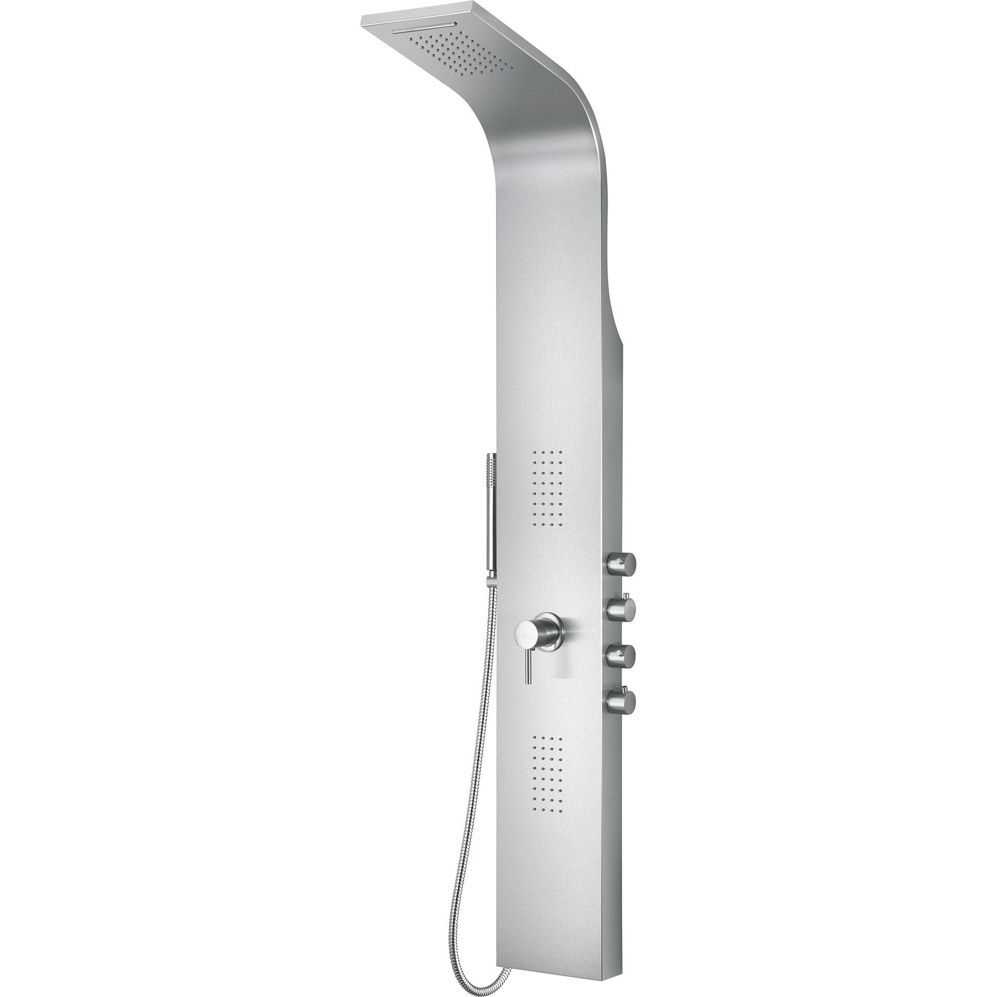 Brushed Stainless Steel Spa Shower Panel with Body Sprays