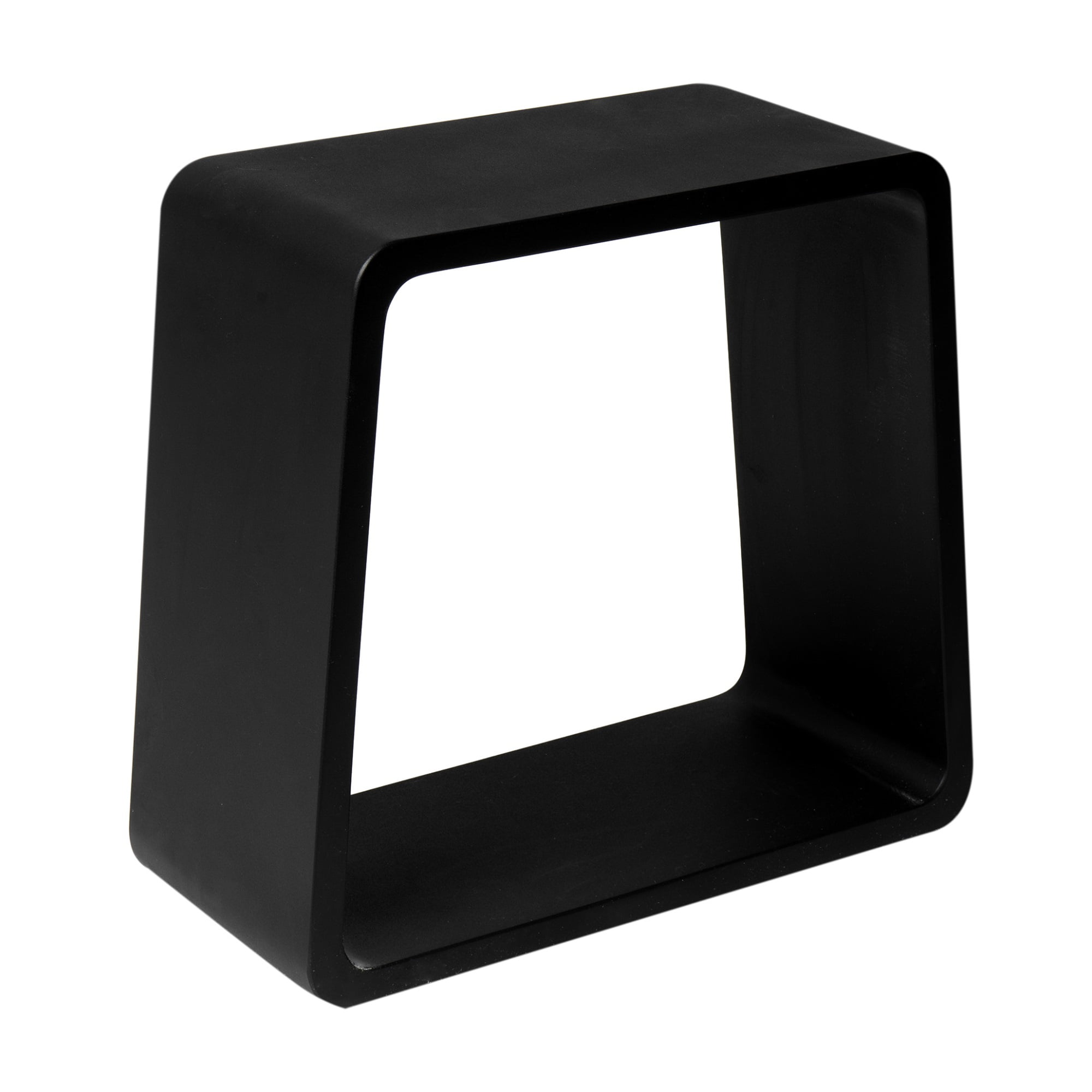 Black Matte Resin Contemporary Shower Bench