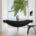 thumbnail image 1 of ALFI brand HammockTub2-BM Black Matte 71" Solid Surface Resin Suspended Wall Mounted Hammock Bathtub, 1 of 12