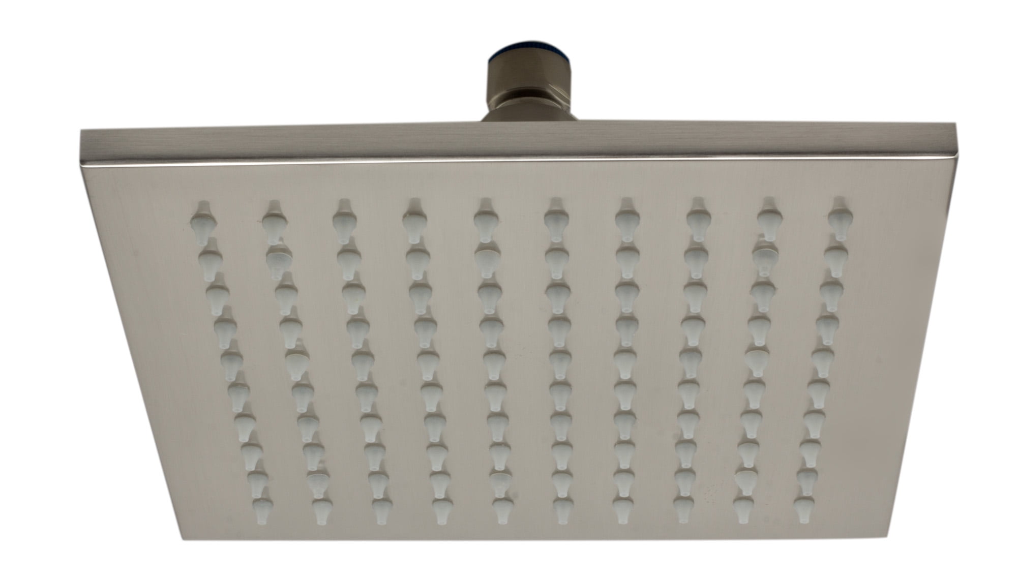 Nickel Square LED Rain Shower Head with Temperature-Based Lights