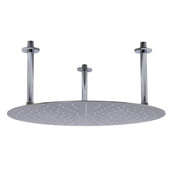 ALFI brand RAIN20R-BSS 20" Round Brushed Solid Stainless Steel Ultra Thin Rain Shower Head