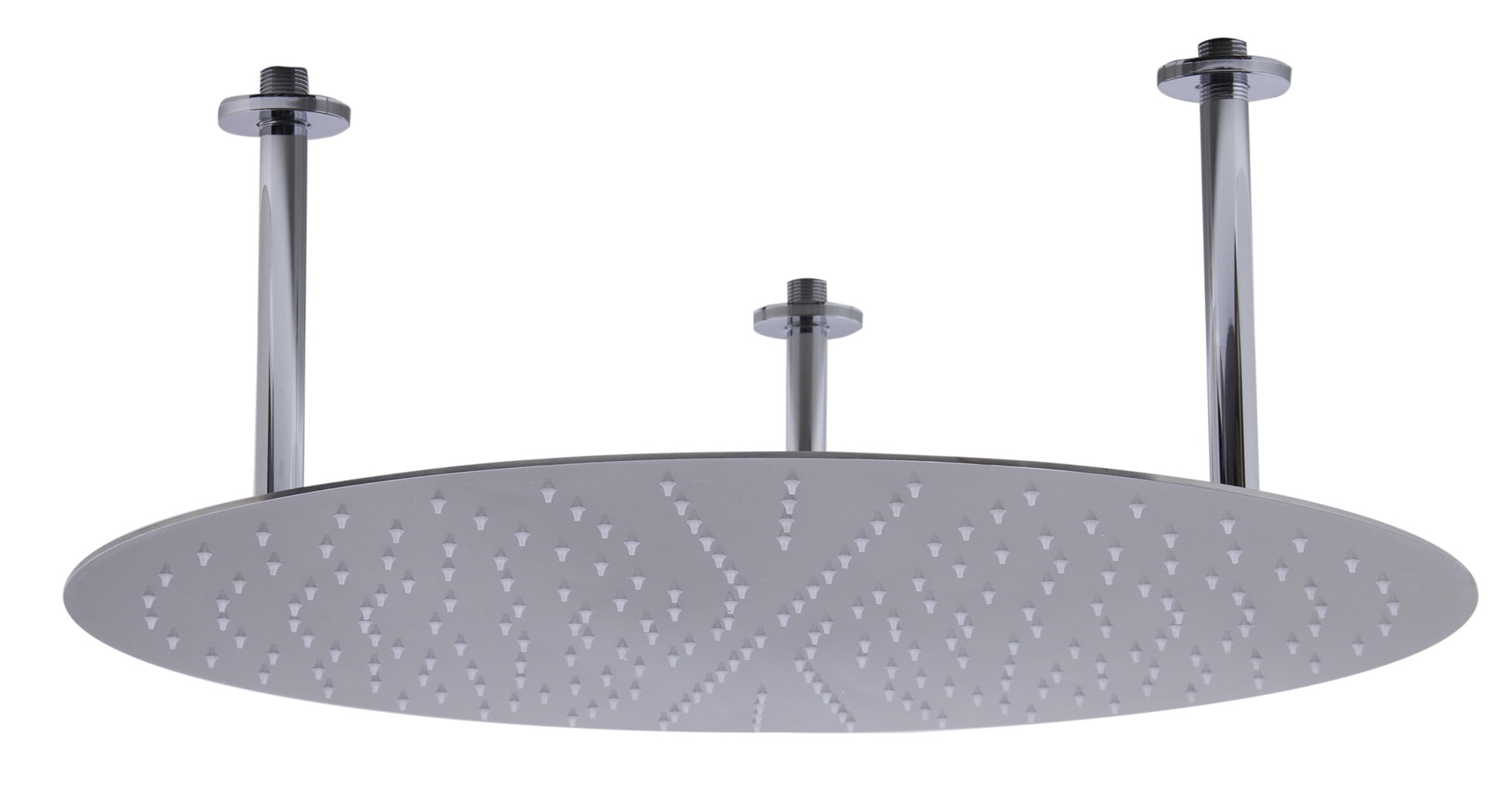 Ultra Thin 24" Brushed Stainless Steel Ceiling Mounted Rain Shower Head