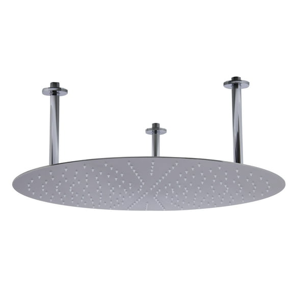 ALFI brand RAIN24R-BSS 24" Round Brushed Solid Stainless Steel Ultra Thin Rain Shower Head