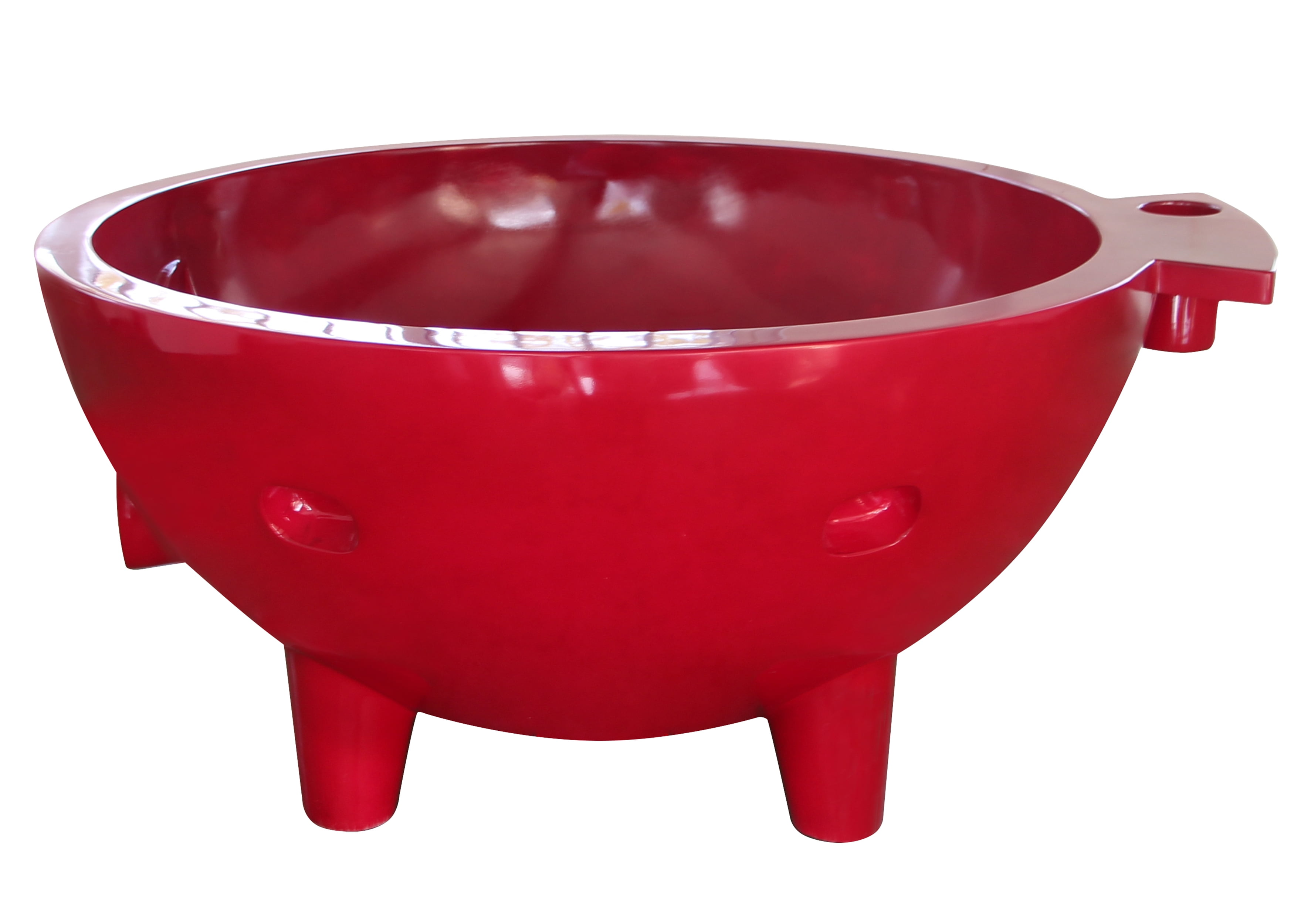 Red Round Fire Burning Portable Outdoor Hot Tub