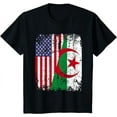 thumbnail image 1 of ALGERIAN ROOTS | Half American Flag | ALGERIA FLAG T-Shirt, 1 of 3
