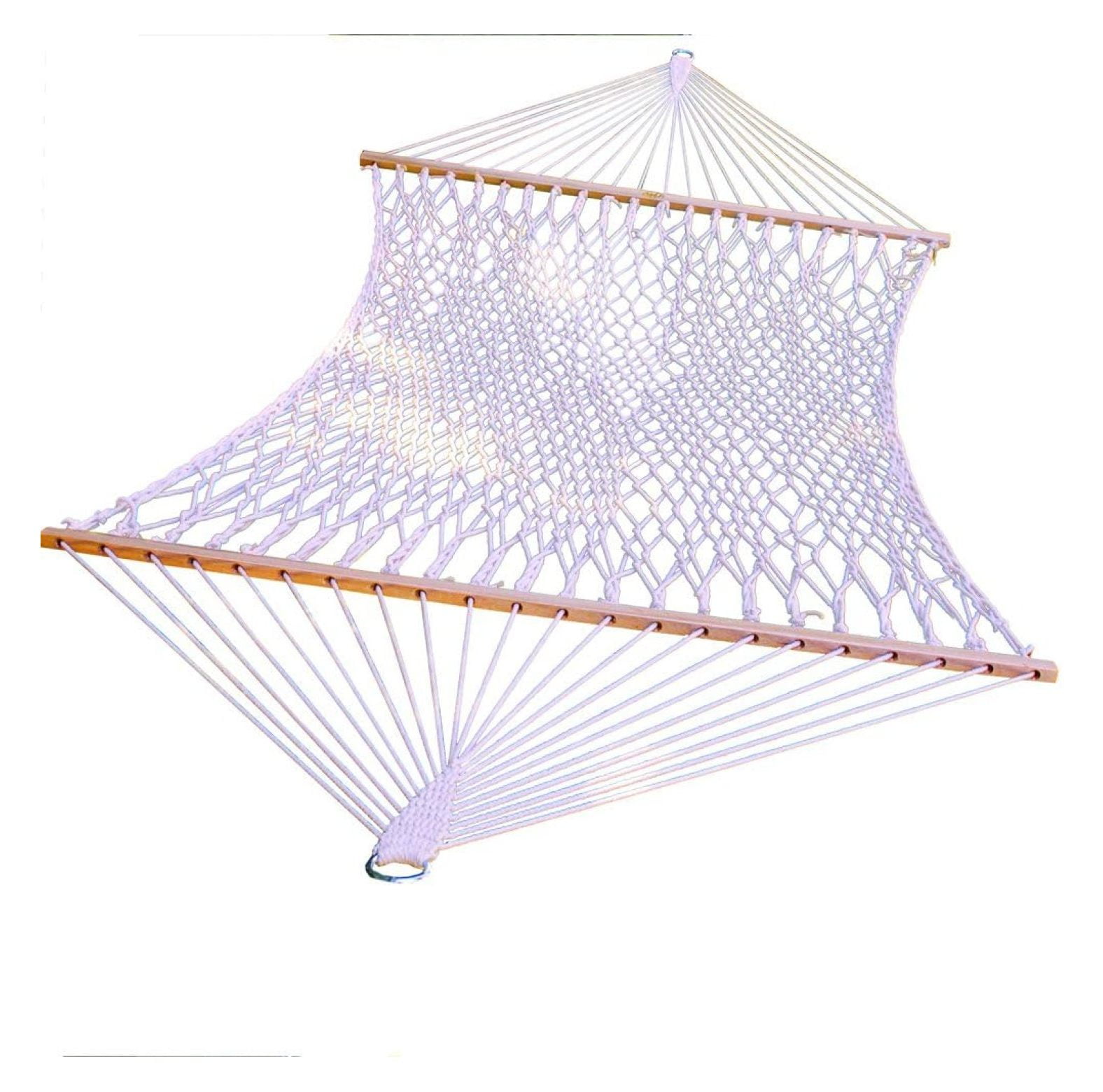 ALGOMA 4902C 13' Cotton Rope Hammock, Single, White